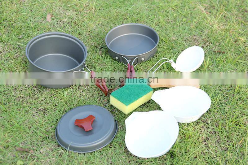 1~2person outdoor camping and picnic cookware set PY71001