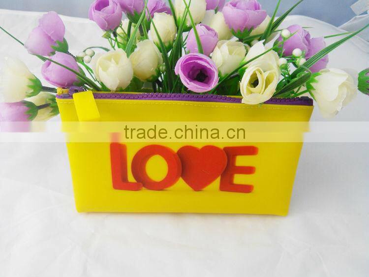 Customized 3D logo printed silicone coin purse handbag