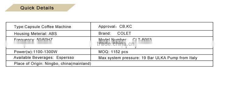 Red Capsule Coffee Machine