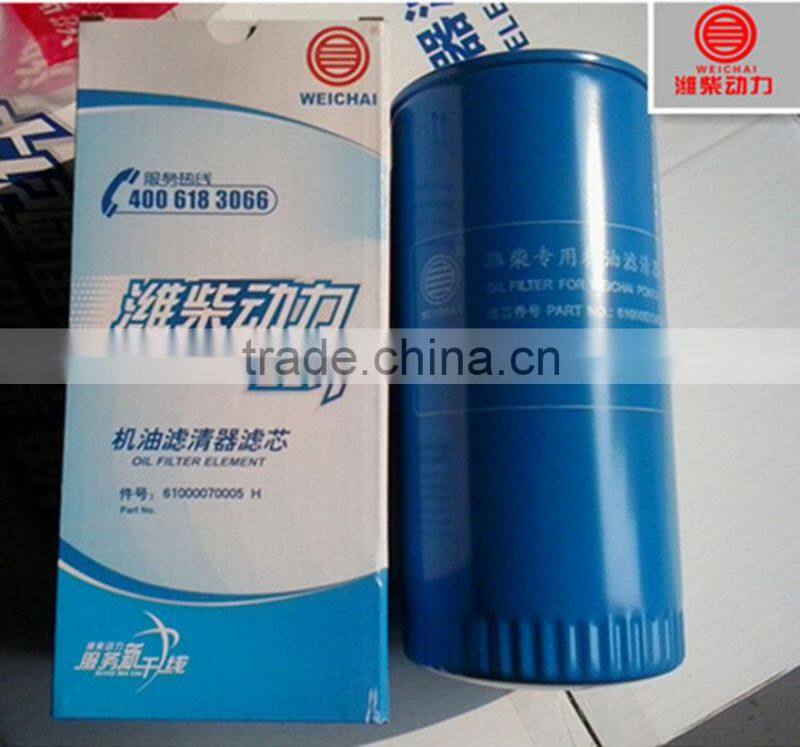 WEICHAI engine oil filter 61000070005H JX0818