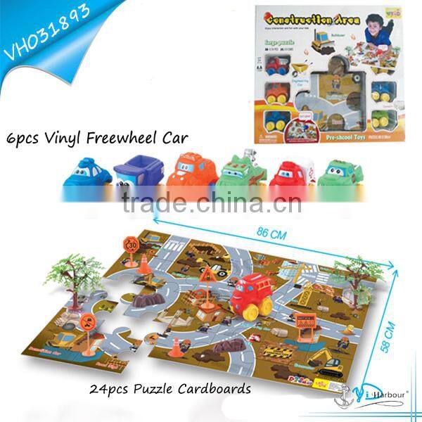Hot Selling New Puzzle Toys with Vinyl Free Wheel Car