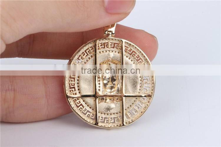 necklace factory supply cool pendant for men gold coin pendant