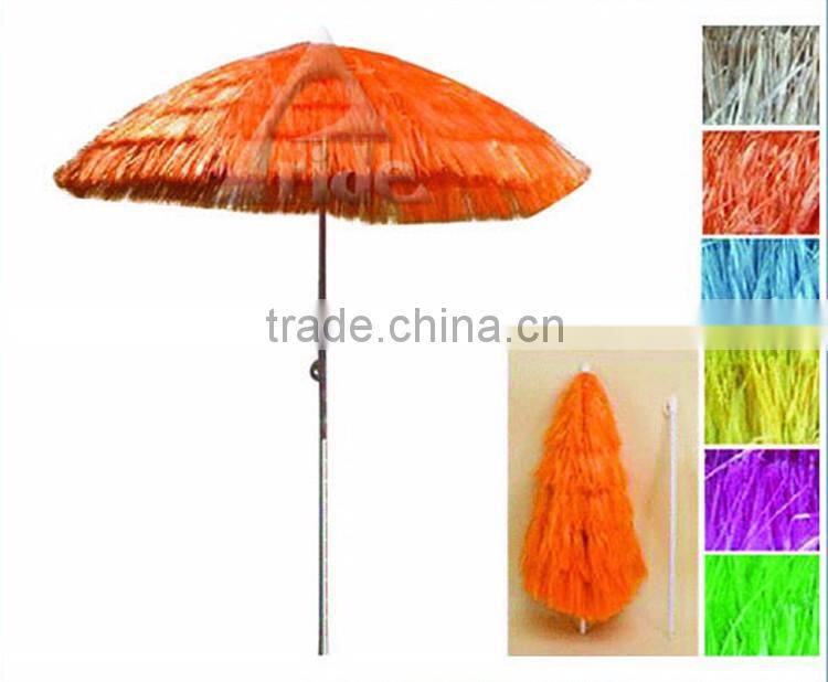 Outsunny Outdoor Straw Beach Patio Umbrella Parts Stand Mixed Color Umbrella Promotional