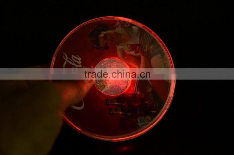 ktv blinking coaster LED Coaster Wholesale LED Flashing Coasters