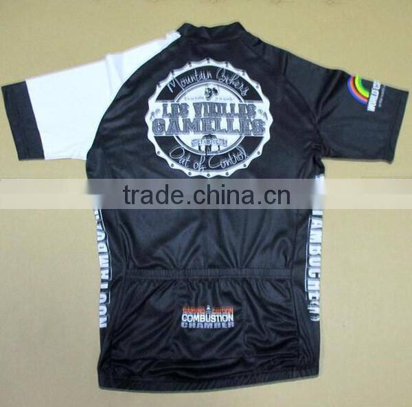 Coolmax dry fit china custom cycling jersey manufacturer