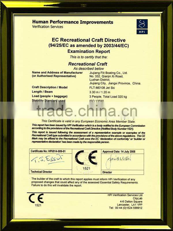 China NO.1 200hp Super fastest jetski motor boat