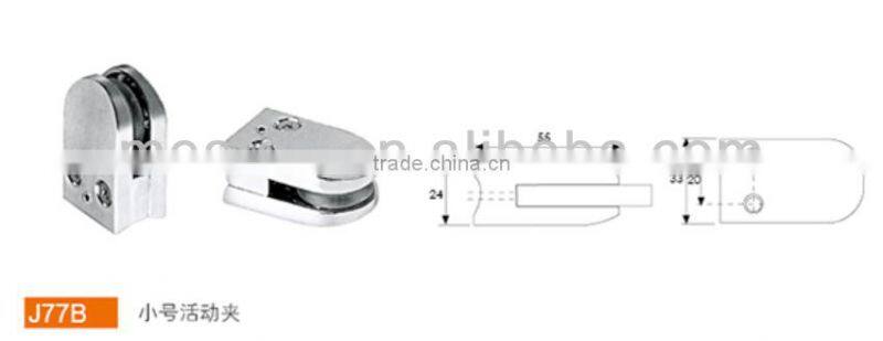 Zinc alloy cabinet glass clips glass hardware