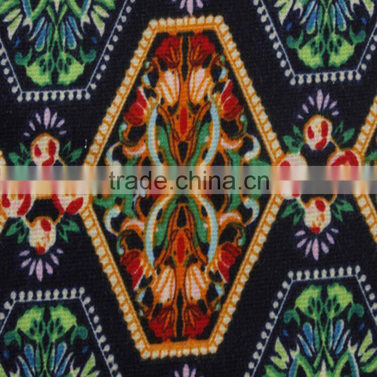 100% cotton fabric china textiles big pattern print for beautiful one-piece dress