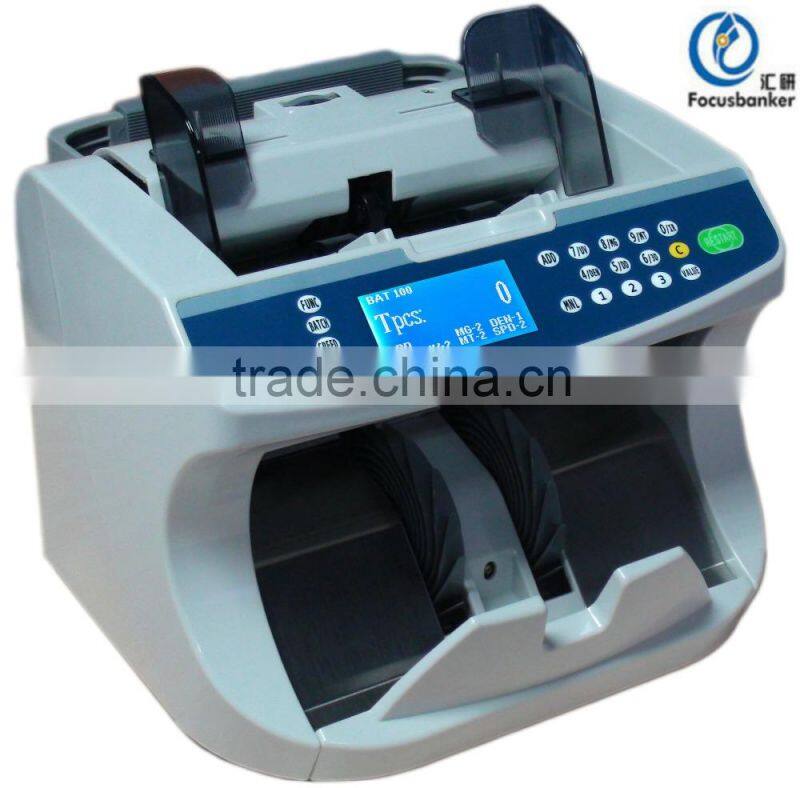 Professional Value Counting Machine/Accurate Money Counter/Smart Bill Counter with UV MG IR for Indian&EUR Market