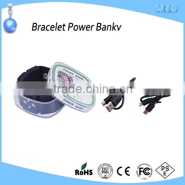 High quality bracelet shape 2600mah power bank