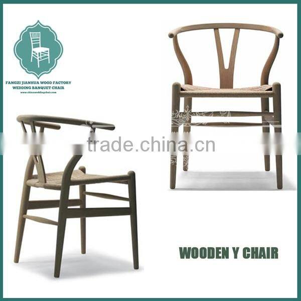 Wood wishbone coffee cup chair,Y back chair