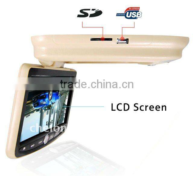 china Flip Down 12v Tv 9" Multi-media digital Panel car dvd lcd player