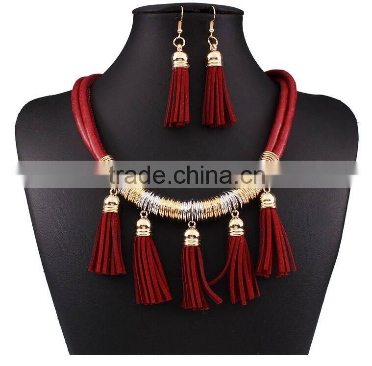 >>>>2016 Lady's multi color New model design tassel jewelry set/