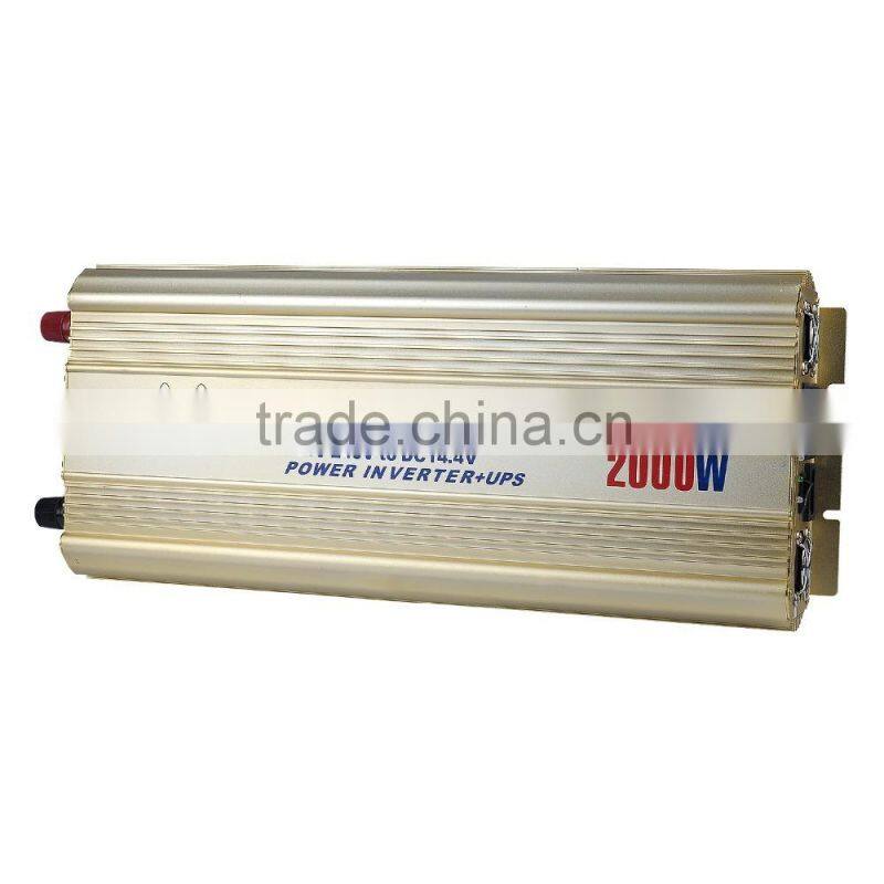 pure sine wave inverter 2000W UPS ,dc12V/24V to ac220V with charger