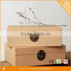 DW-G120High grade Kraft cantaining box and jewelry box with a lock