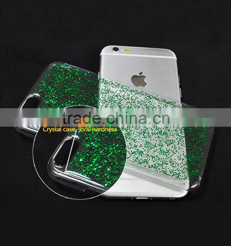 Aikusu Customized hot sale new products crystal glitter gel case for Iphone 6/6S