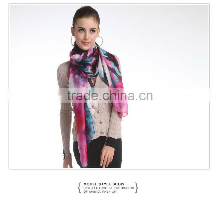 Digital printed silk scarves001