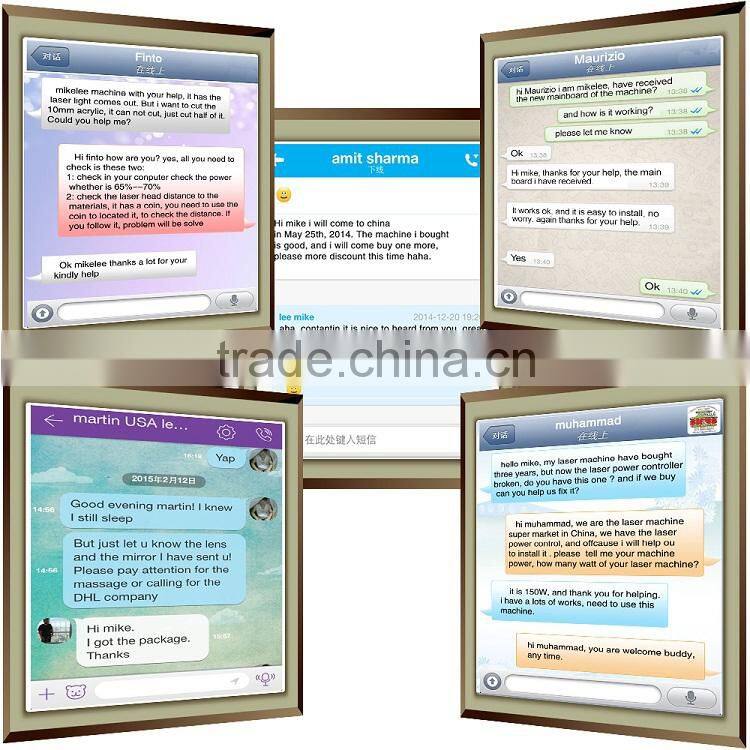 150W stainless acrylic HQ laser cutting machine