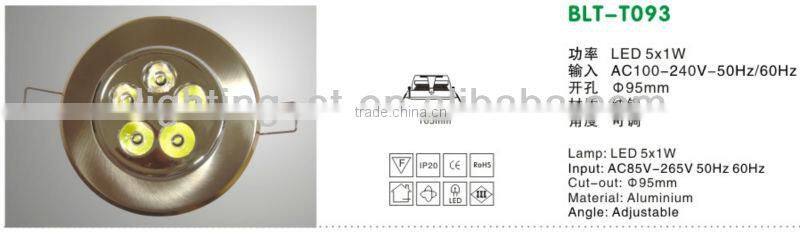 Low Exw Prcie 5pcs Ceiling Led/5w Surface Mounted Led Ceiling Light