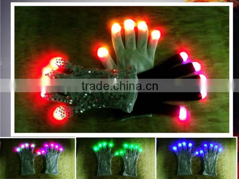 led magic gloves,led flashing gloves,high brightness