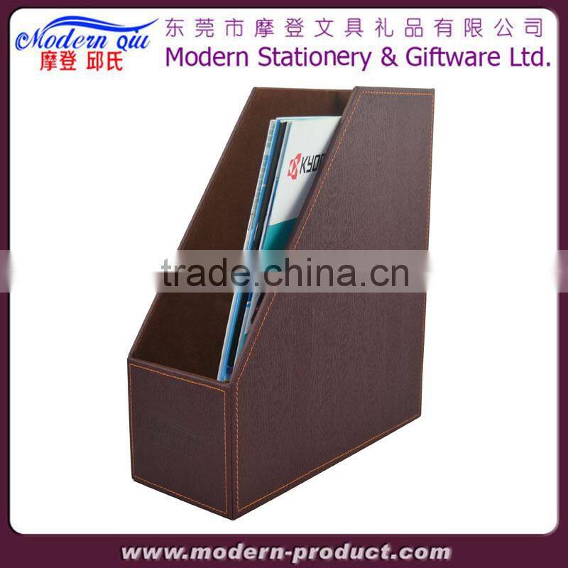 PVC Foldable Desktop Leather Felt Magazine Holder
