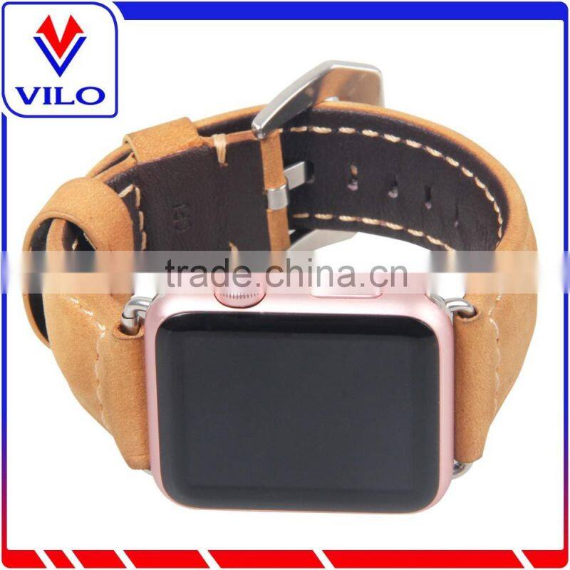 For Apple Watch Leather Loop Band,1:1 Original Magnetic Genuine Leather Loop Band for Apple Watch