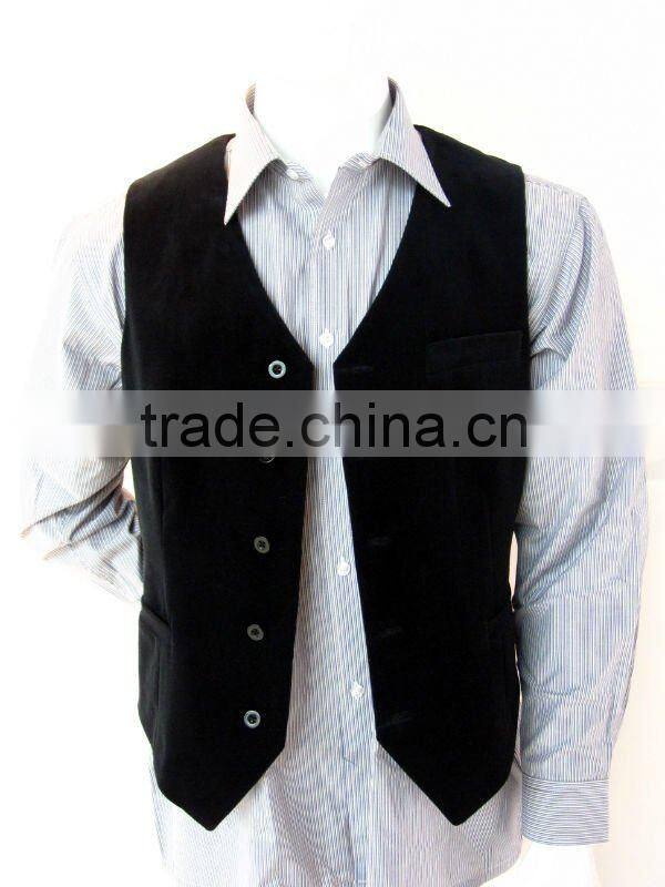 stripe velvet fabric for men's suit