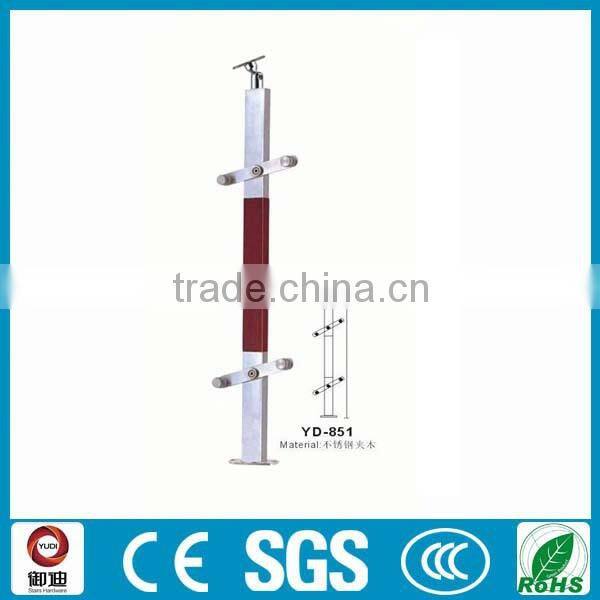 wood stainless steel baluster / handrail post/poles for staircase