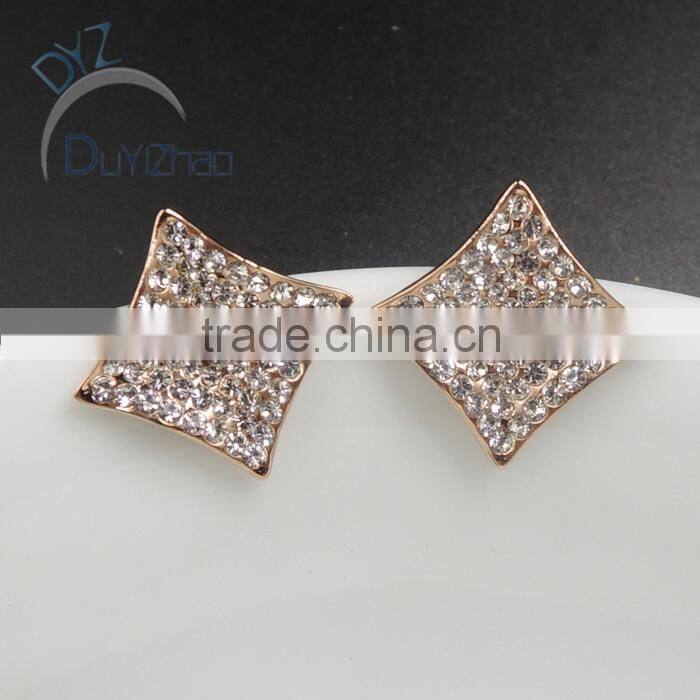 gold plated wholesale alloy necklace jewelry with crystal stone
