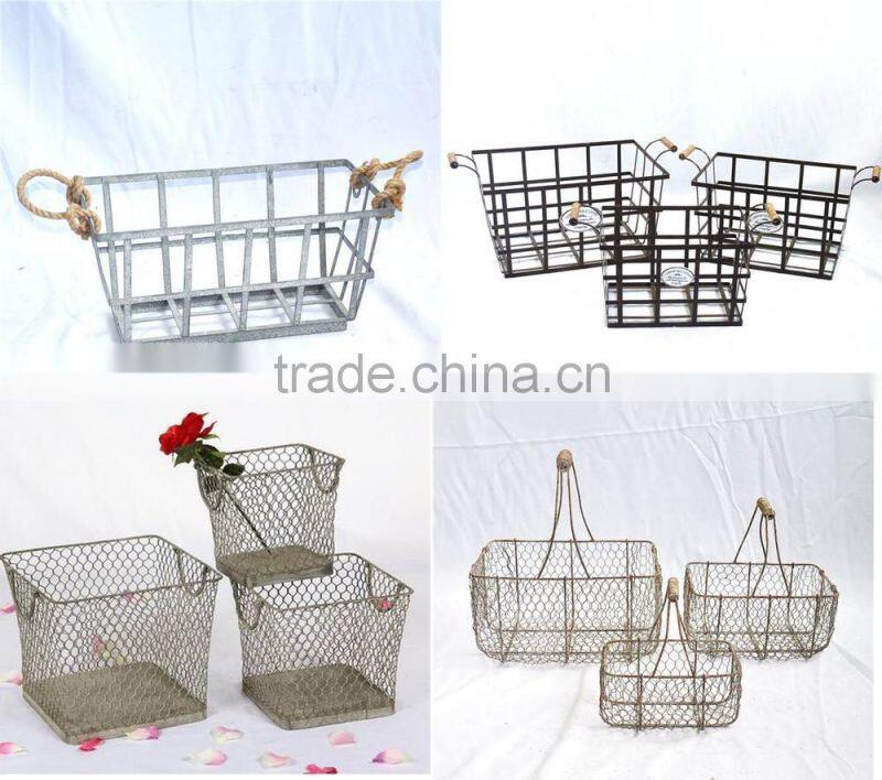 French country style wholesale hamper basket for wire
