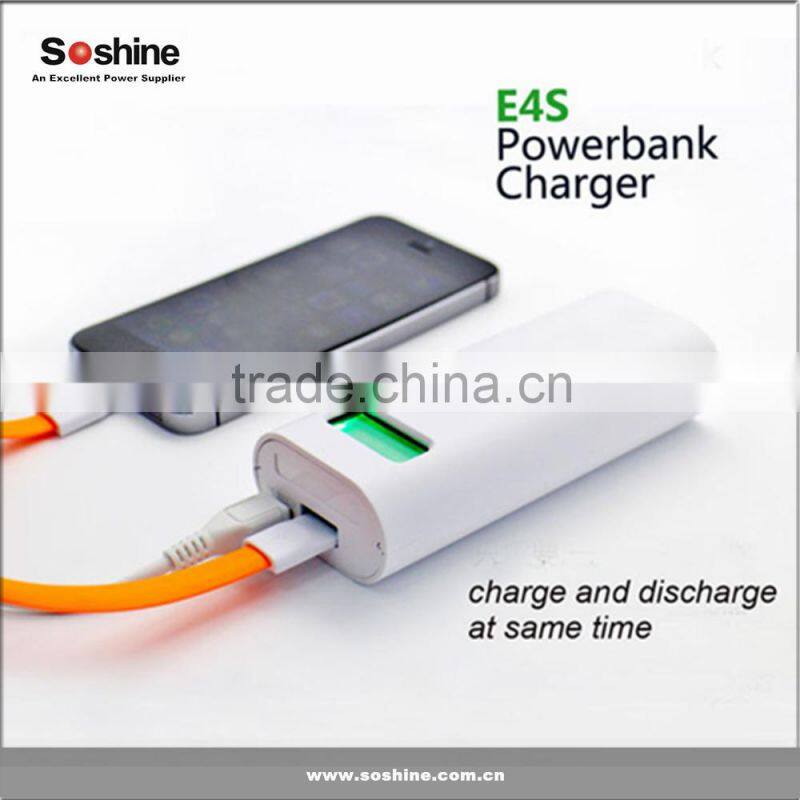 Soshine E4S 18650 battery Portable 5200mAh Power Source Bank w/ Micro USB Cable for IPHONE + More