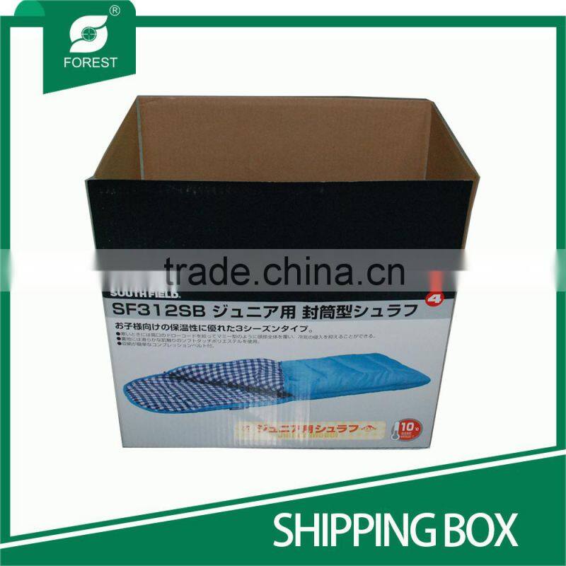 FOUR OVERLAP CARTON CORRUGATED MAILER SHIPPING BOXES WITH CMYK PRINT