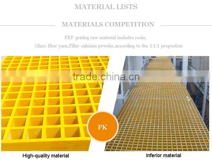 fiberglass frp grating panel, cell 38*38mm mesh size
