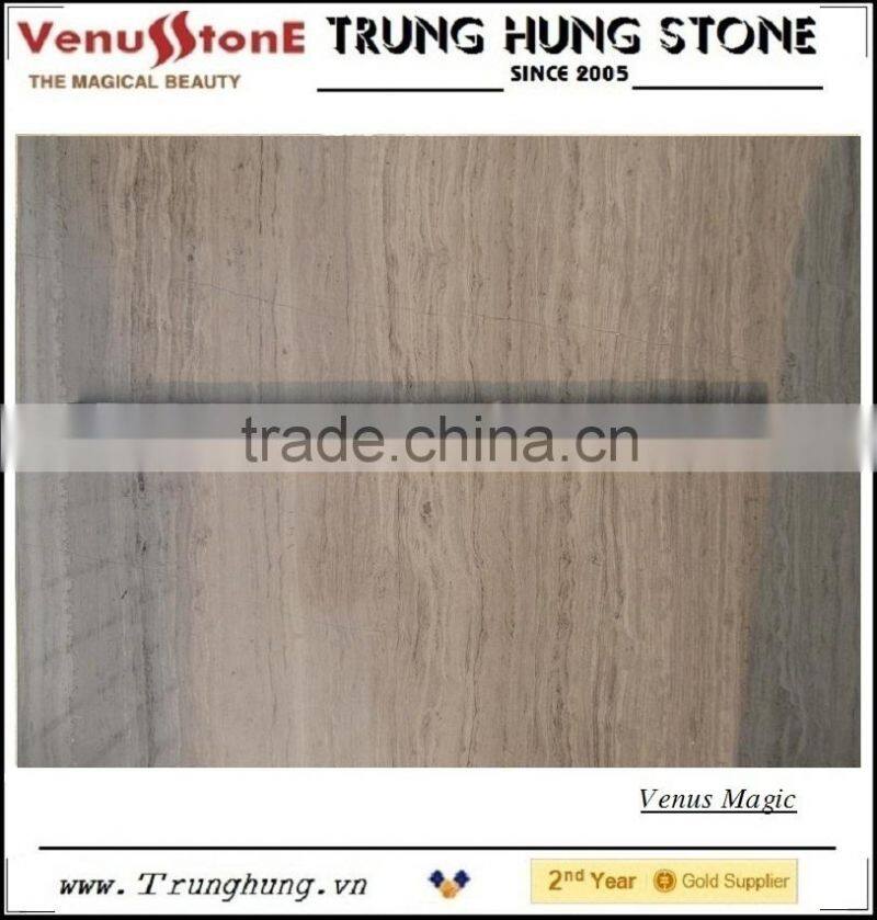 White Cream Marble Mosaic with Magic Design