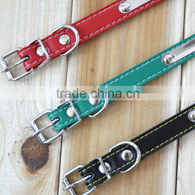 2015 Puppy Dog Pet Cat Leather 3 Colors Adjustable Neck Punk Style Collar Pets Accessories