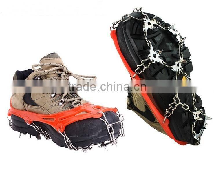 Camping Equipment 8/10/12/14/18 tines teeth Stainless Steel Seamless welding anti-slip snow shoes ice rubber climbing crampons
