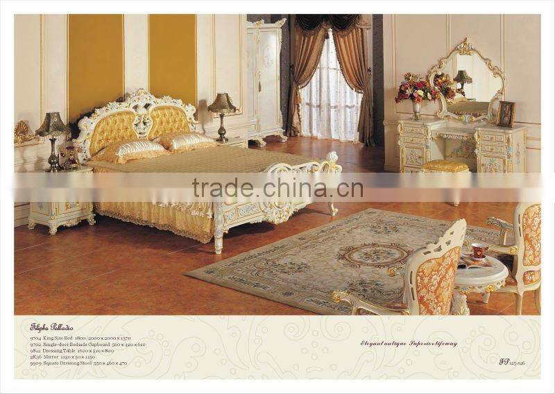 European style bedroom furniture-french baroque wooden furniture