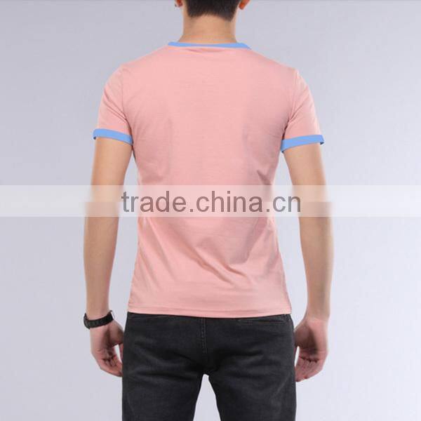 Wholesale V-neck short sleeve men t-shirts (lyt010006)