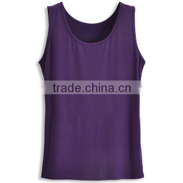 Ladies Modal Cotton Purple Tank Top Shirts (lyt-060070)