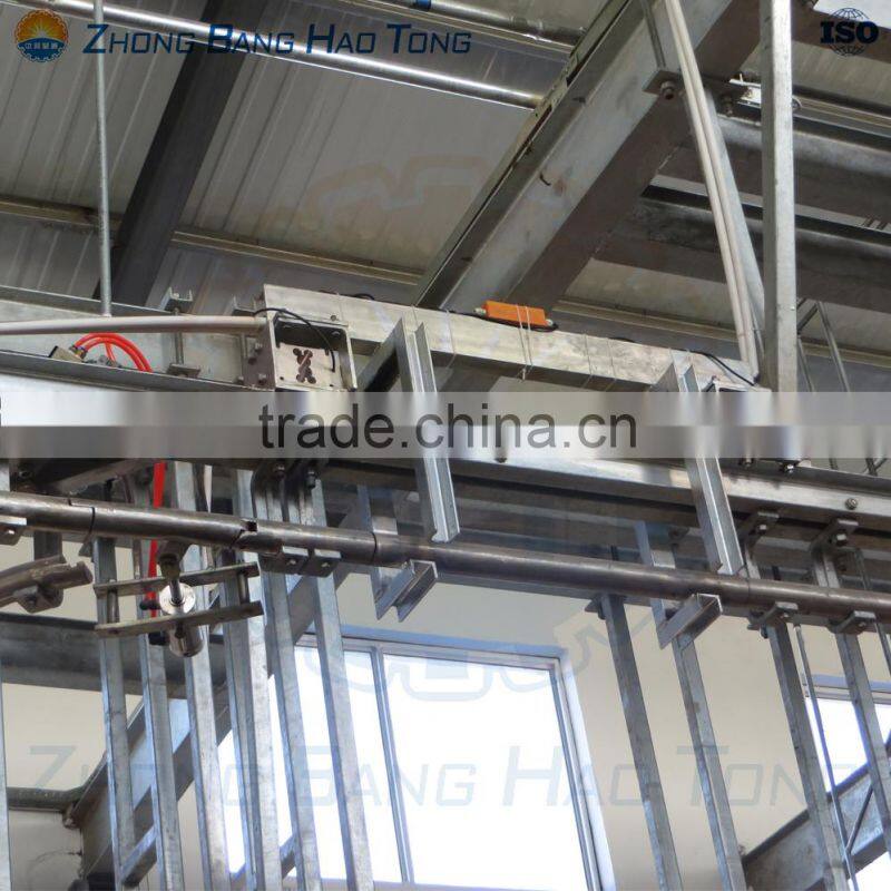 shackling and bleeding conveyor for sheep goat slaughterhouse plant