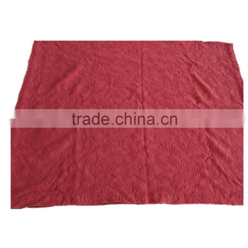 polyester or cotton jacquard stone washed blanket-flower