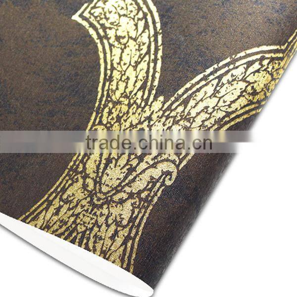 2014 China export gold foil pvc wallpaper