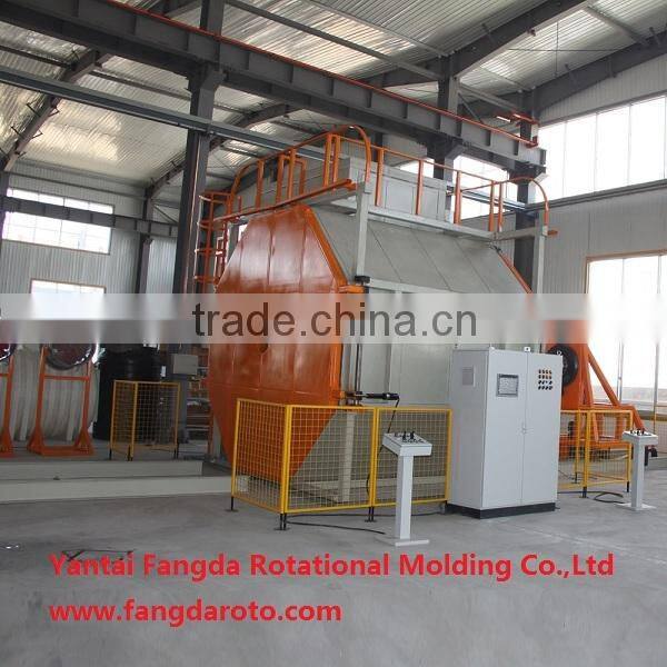 Rotomolding machine shuttle, two arms rotational molding machine, plastic rolling machine