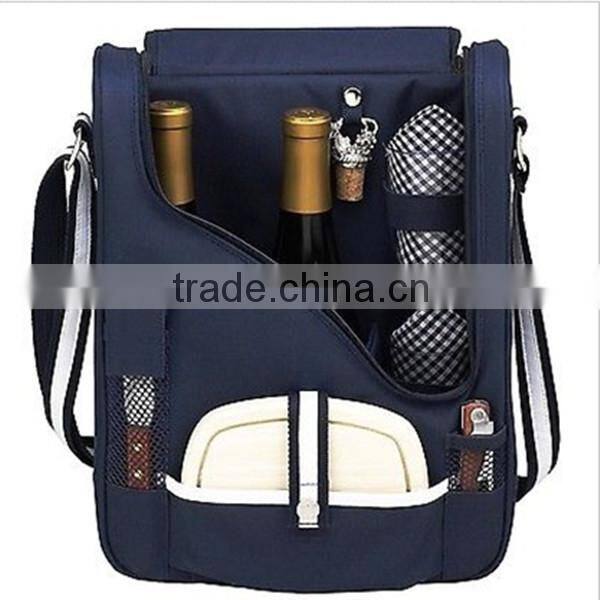 2 bottle Wine Picnic Cooler Bag With Shoulder Strap