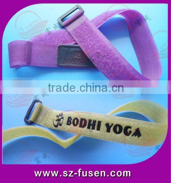 embroidary logo magic tape luggage strap