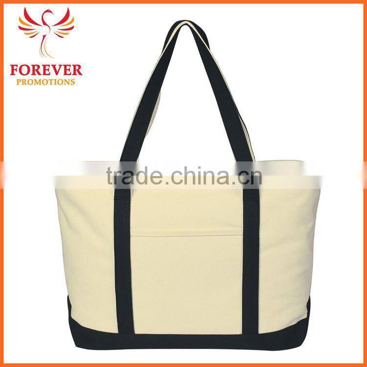 24" W x 14" H Large Heavy Cotton Canvas Boat Tote Bag Wholeslae
