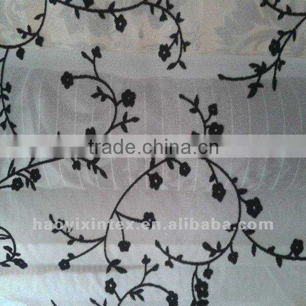 Flocked Organza Fabric