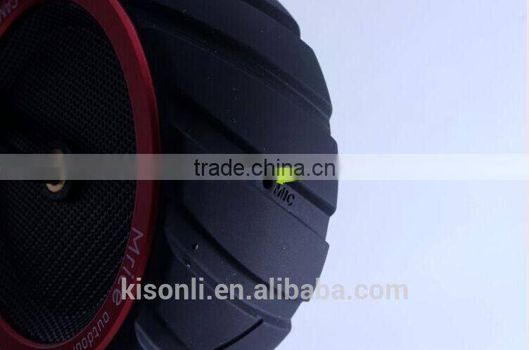 Hot sale Campers 1.0 Tire Wireless Speaker Splashproof Outdoor Portable Bluetooth Waterproof Speaker with MIC
