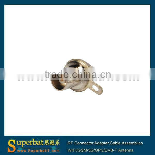 Mini-BNC panel mount Jack with nut bulkhead and solder up