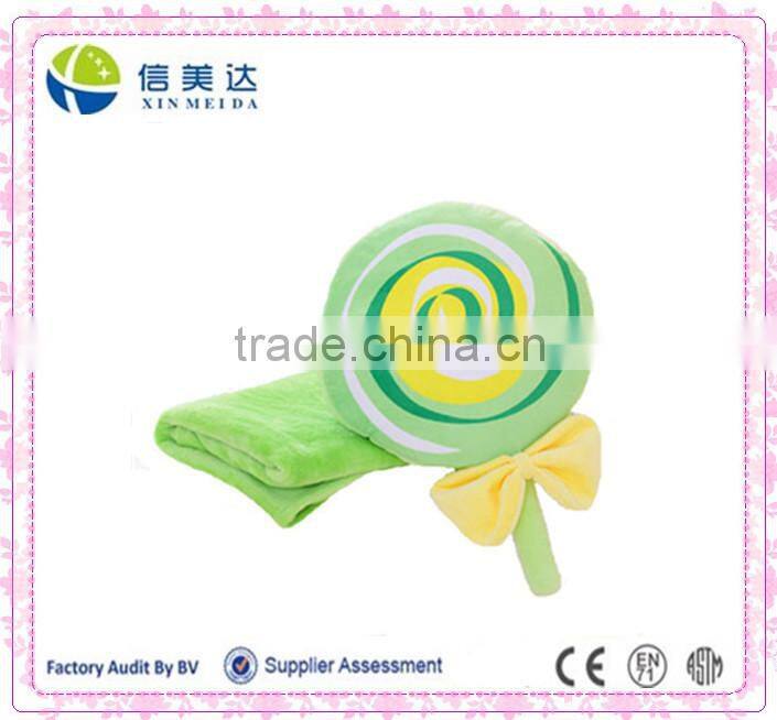 Colorful Delicious Sweet Lollipop Plush Pillow & Blanket